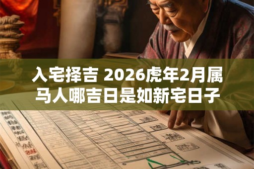 入宅择吉 2026虎年2月属马人哪吉日是如新宅日子 入宅择吉 2026虎年2月属马人哪吉日是如新宅日子