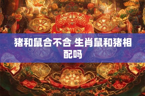 猪和鼠合不合 生肖鼠和猪相配吗