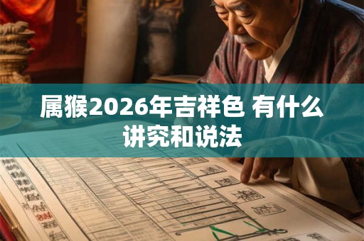 属猴2026年吉祥色 有什么讲究和说法