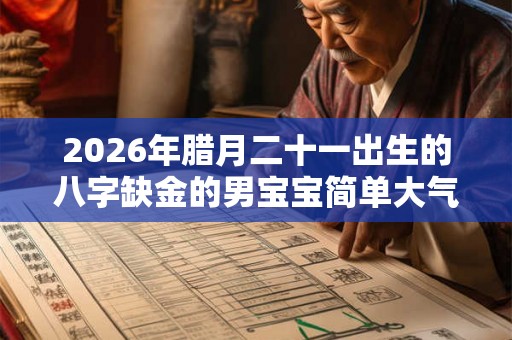 2026年腊月二十一出生的八字缺金的男宝宝简单大气的名字
