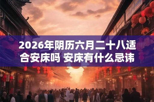2026年阴历六月二十八适合安床吗 安床有什么忌讳