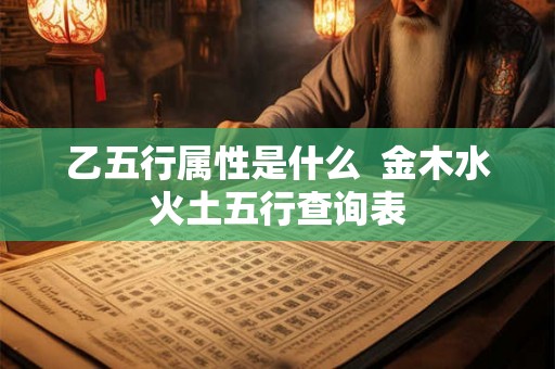 乙五行属性是什么  金木水火土五行查询表