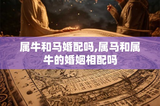 属牛和马婚配吗,属马和属牛的婚姻相配吗