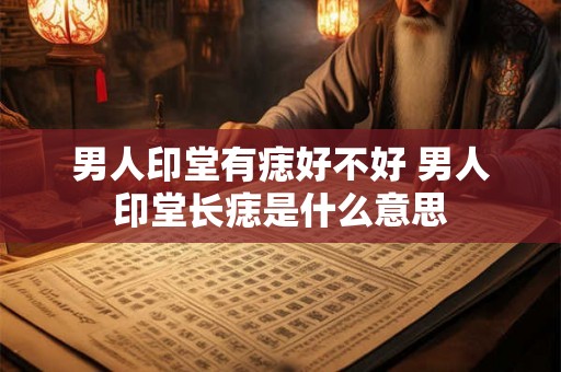 男人印堂有痣好不好 男人印堂长痣是什么意思