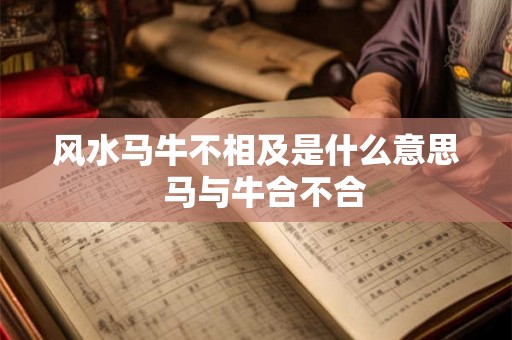 风水马牛不相及是什么意思 马与牛合不合 风水马牛不相及是什么意思 马与牛合不合