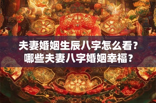 夫妻婚姻生辰八字怎么看?哪些夫妻八字婚姻幸福? 夫妻婚姻生辰八字怎么看?哪些夫妻八字婚姻幸福?