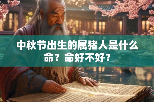 中秋节出生的属猪人是什么命？命好不好？