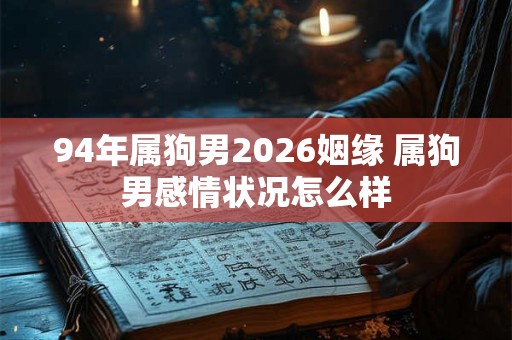 94年属狗男2026姻缘 属狗男感情状况怎么样