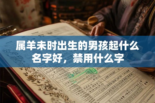 属羊未时出生的男孩起什么名字好，禁用什么字