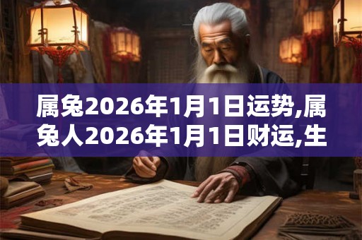 属兔2026年1月1日运势,属兔人2026年1月1日财运,生肖兔2026年1月1日运势