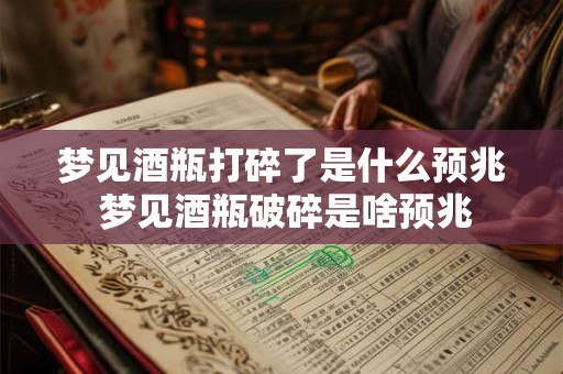 梦见酒瓶打碎了是什么预兆 梦见酒瓶破碎是啥预兆