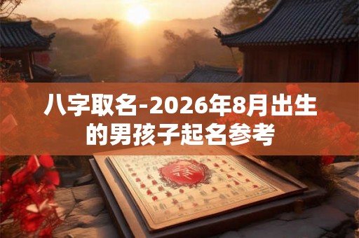 八字取名-2026年8月出生的男孩子起名参考