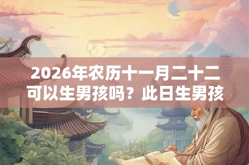 2026年农历十一月二十二可以生男孩吗？此日生男孩好命吗？