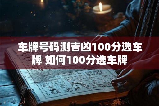 车牌号码测吉凶100分选车牌 如何100分选车牌