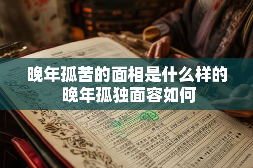 晚年孤苦的面相是什么样的 晚年孤独面容如何