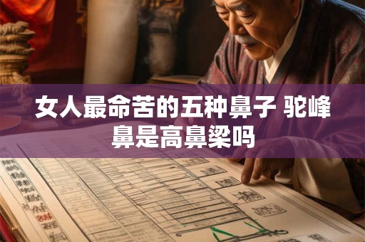 女人最命苦的五种鼻子 驼峰鼻是高鼻梁吗