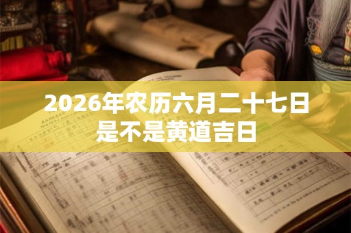 2026年农历六月二十七日是不是黄道吉日