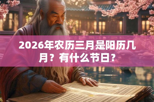 2026年农历三月是阳历几月?有什么节日? 2026年农历三月是阳历几月?有什么节日?