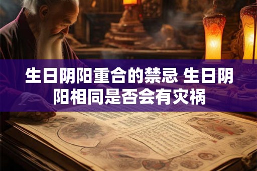 生日阴阳重合的禁忌 生日阴阳相同是否会有灾祸