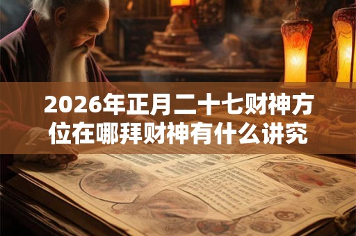 2026年正月二十七财神方位在哪拜财神有什么讲究