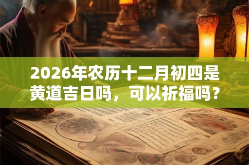2026年农历十二月初四是黄道吉日吗，可以祈福吗？