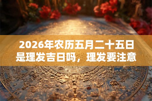 2026年农历五月二十五日是理发吉日吗,理发要注意啥? 2026年农历五月二十五日是理发吉日吗,理发要注意啥?