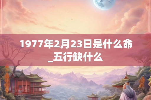1977年2月23日是什么命_五行缺什么