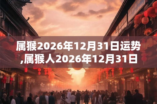 属猴2026年12月31日运势,属猴人2026年12月31日财运,生肖猴2026年12月31日运势 属猴2026年12月31日运势,属猴人2026年12月31日财运,生肖猴2026年12月31日运势