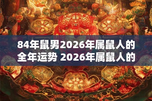 84年鼠男2026年属鼠人的全年运势 2026年属鼠人的84年鼠男运势如何