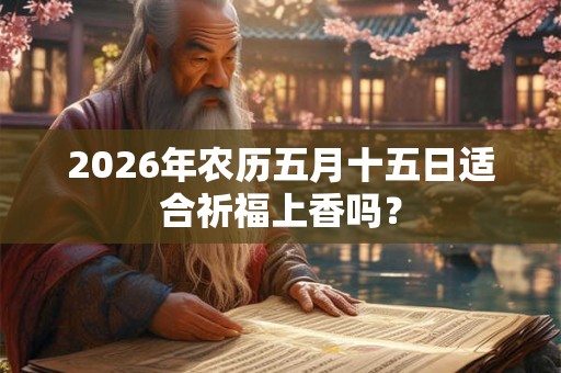 2026年农历五月十五日适合祈福上香吗？