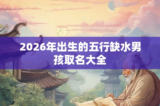 2026年出生的五行缺水男孩取名大全