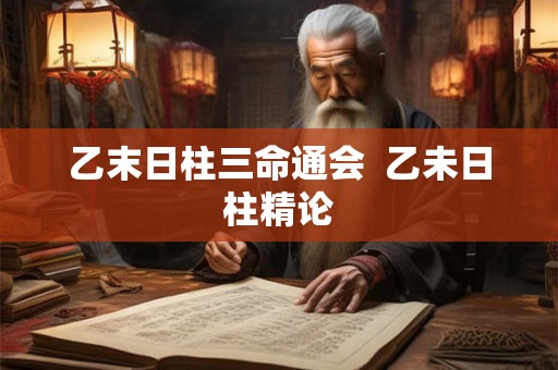 乙末日柱三命通会  乙未日柱精论