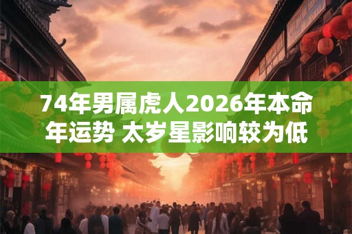 74年男属虎人2026年本命年运势 太岁星影响较为低迷