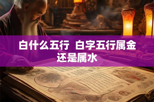 白什么五行  白字五行属金还是属水