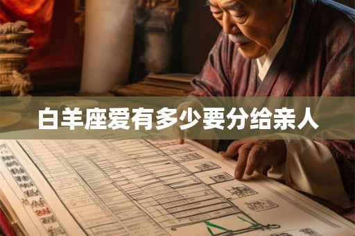 白羊座爱有多少要分给亲人 白羊座爱有多少要分给亲人
