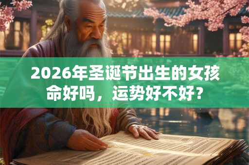 2026年圣诞节出生的女孩命好吗，运势好不好？