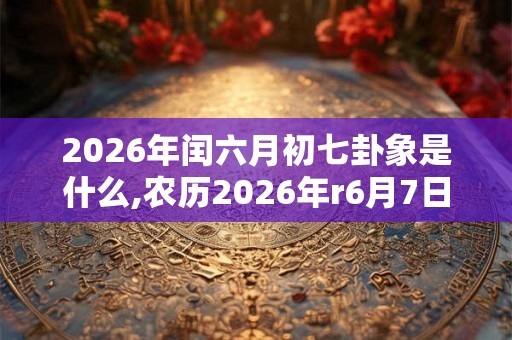 2026年闰六月初七卦象是什么,农历2026年r6月7日卦象
