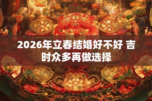 2026年立春结婚好不好 吉时众多再做选择
