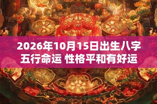 2026年10月15日出生八字五行命运 性格平和有好运