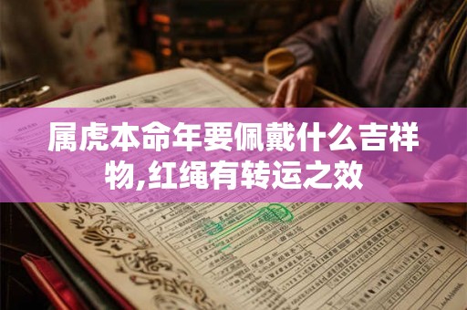 属虎本命年要佩戴什么吉祥物,红绳有转运之效