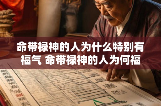 命带禄神的人为什么特别有福气 命带禄神的人为何福气好
