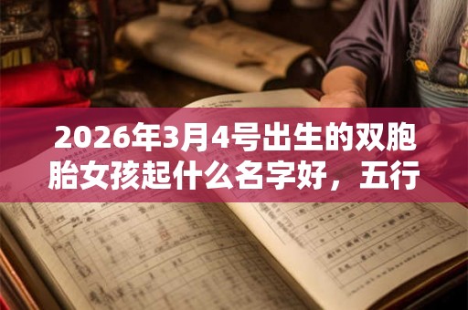 2026年3月4号出生的双胞胎女孩起什么名字好,五行属什么? 2026年3月4号出生的双胞胎女孩起什么名字好,五行属什么?