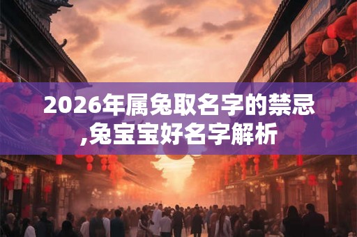 2026年属兔取名字的禁忌,兔宝宝好名字解析