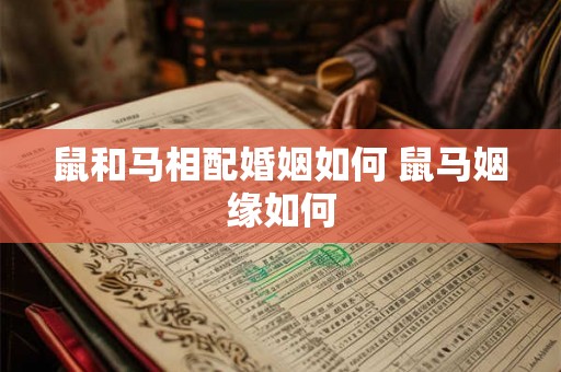 鼠和马相配婚姻如何 鼠马姻缘如何 鼠和马相配婚姻如何 鼠马姻缘如何