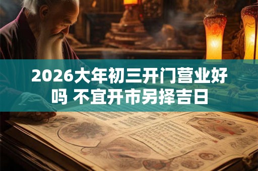 2026大年初三开门营业好吗 不宜开市另择吉日