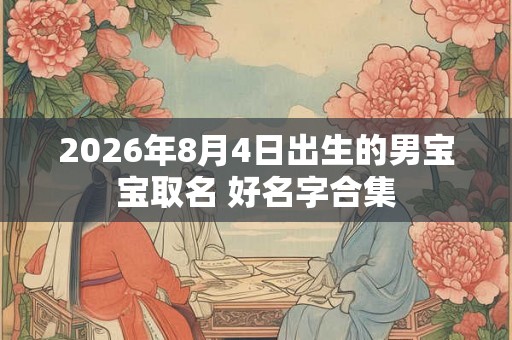 2026年8月4日出生的男宝宝取名 好名字合集