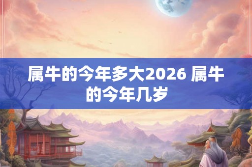 属牛的今年多大2026 属牛的今年几岁