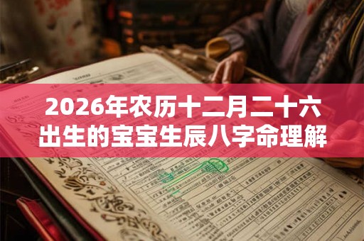 2026年农历十二月二十六出生的宝宝生辰八字命理解析