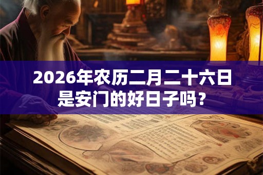 2026年农历二月二十六日是安门的好日子吗？