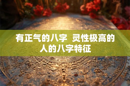 有正气的八字  灵性极高的人的八字特征